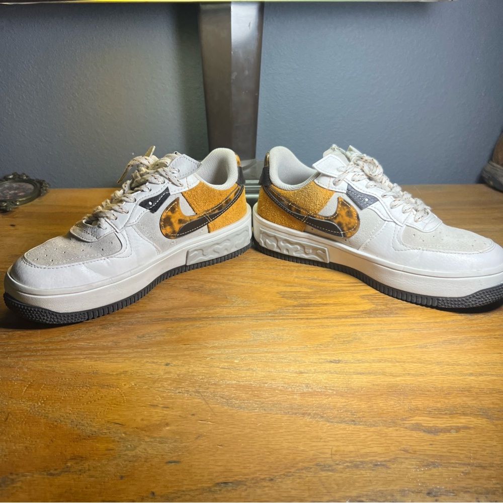 Nike Air Force 1 Fontanka Shoes Women 6.5 Phantom Light Curry DR0151-001 Sneaker - Picture 2 of 8